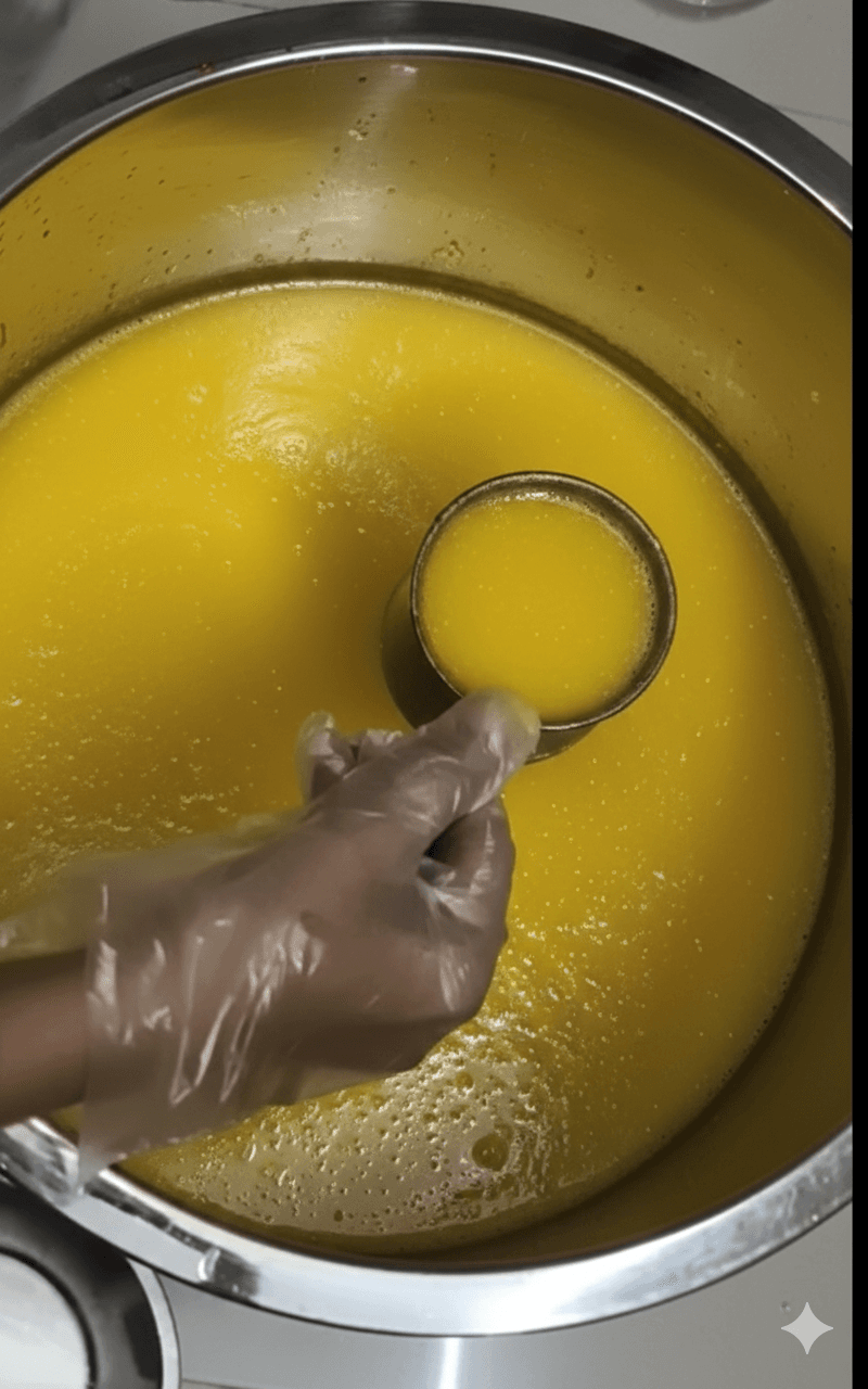Traditional ghee making
